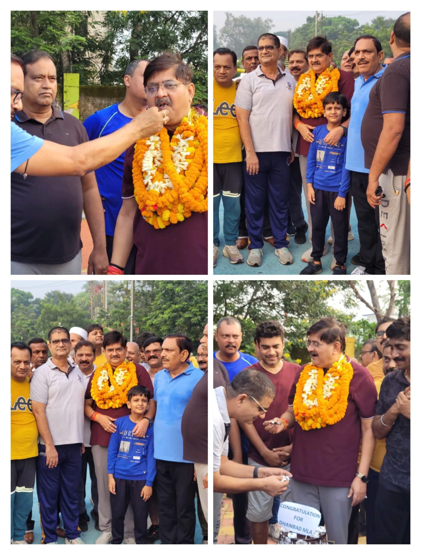 मॉर्निंग वाकरो ने किया धनबाद विधायक प्रत्याशी का स्वागत केक काट कर दी जीत की बधाई धनबाद…