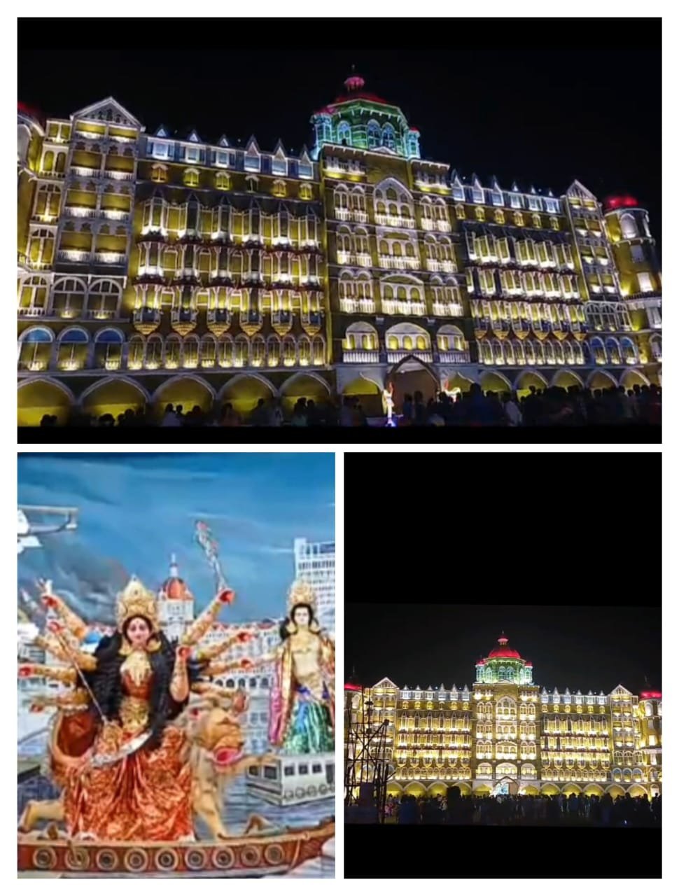 मुंबई के होटल ताज़ के तर्ज पर 80 लाख की लागत से बनी माँ दुर्गा के पूजा पंडाल का हुआ उद्घाटन…