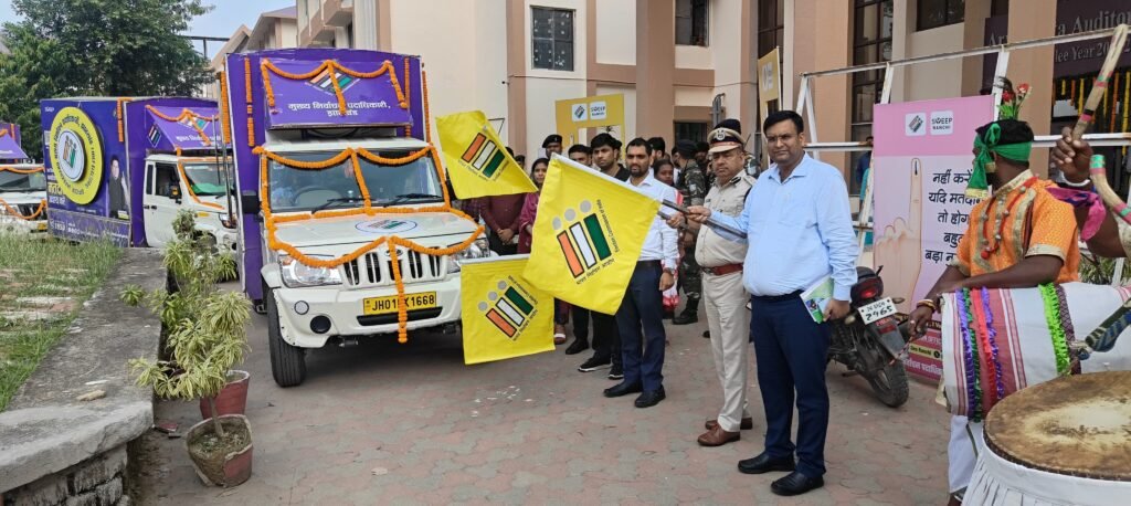 स्वीप अंतर्गत मतदाता जागरूकता को लेकर एलईडी (वर्चुअल रियलिटी) वैन को किया गया रवान…