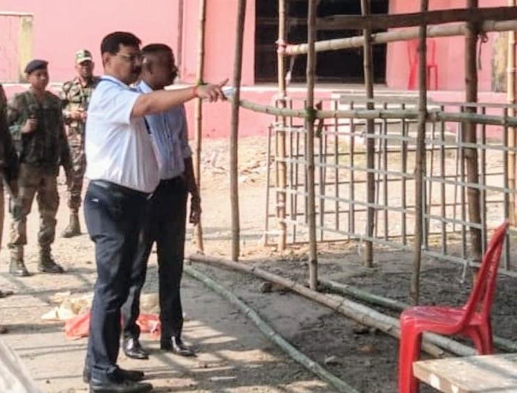 पुलिस प्रेक्षक ने किया कृषि बाजार मतगणना स्थल का निरीक्षण….