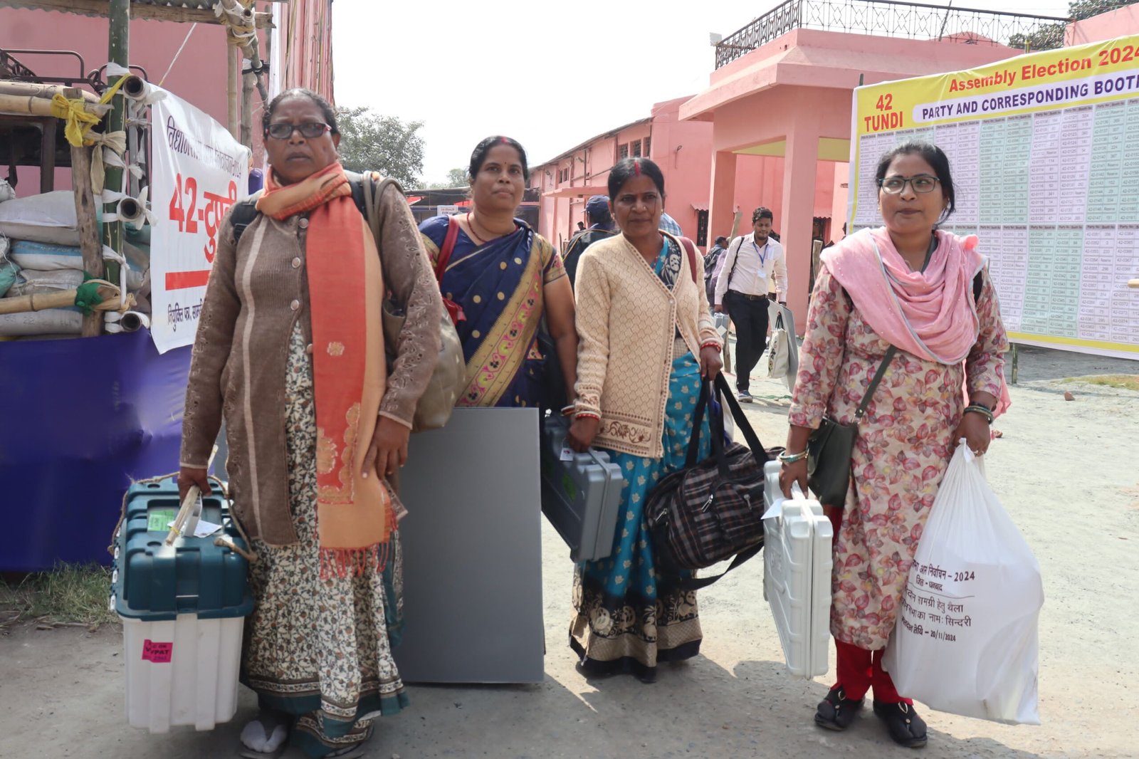 मतदान के लिए सभी पोलिंग पार्टियां हुईं रवाना..सुबह 7 बजे से शाम 5 बजे तक होगा मतदान…