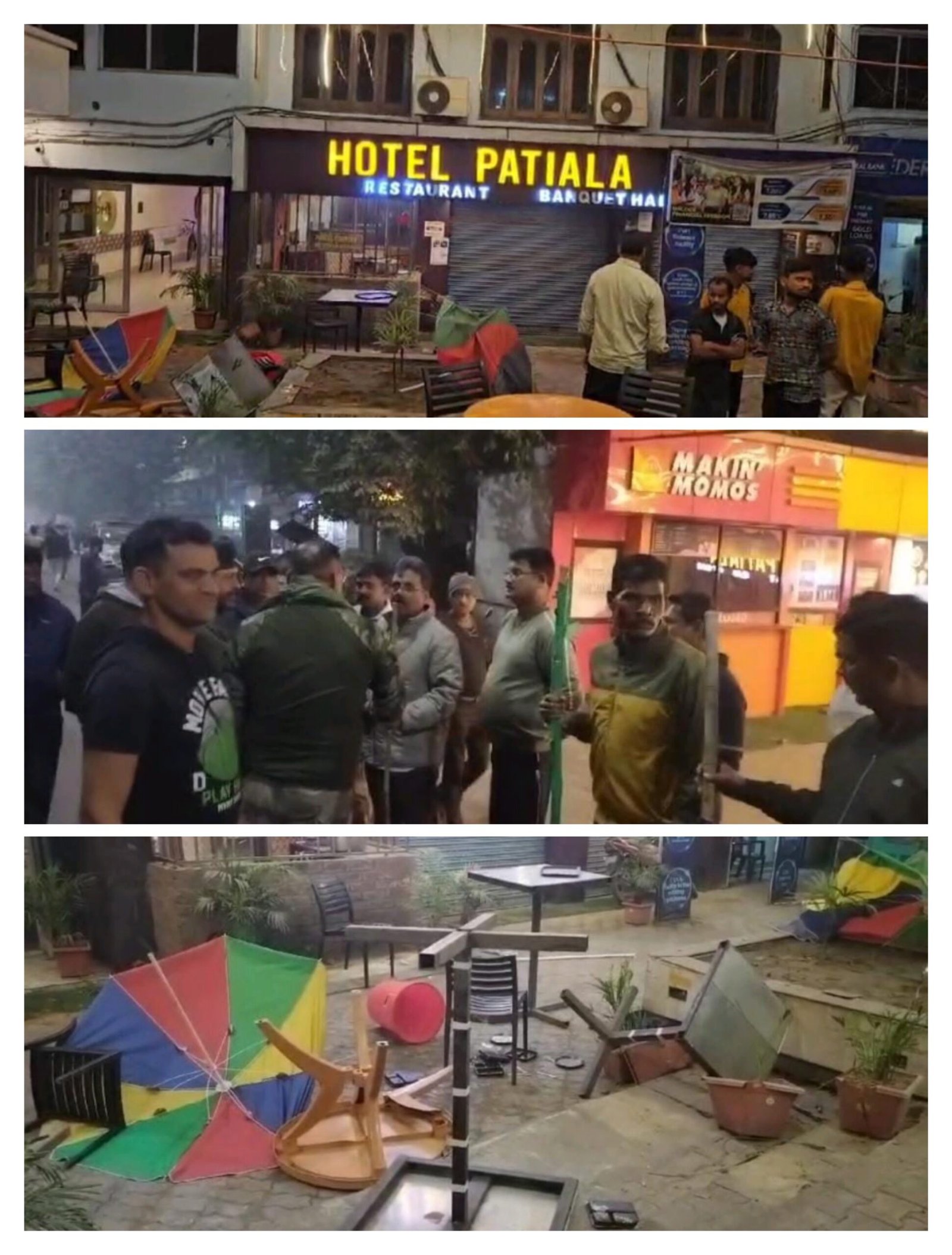 होटल पटियाला रणक्षेत्र में हुआ तब्दील..होटल कर्मी हुए घायल..पुलिस पहुंच हालात को किया काबू …