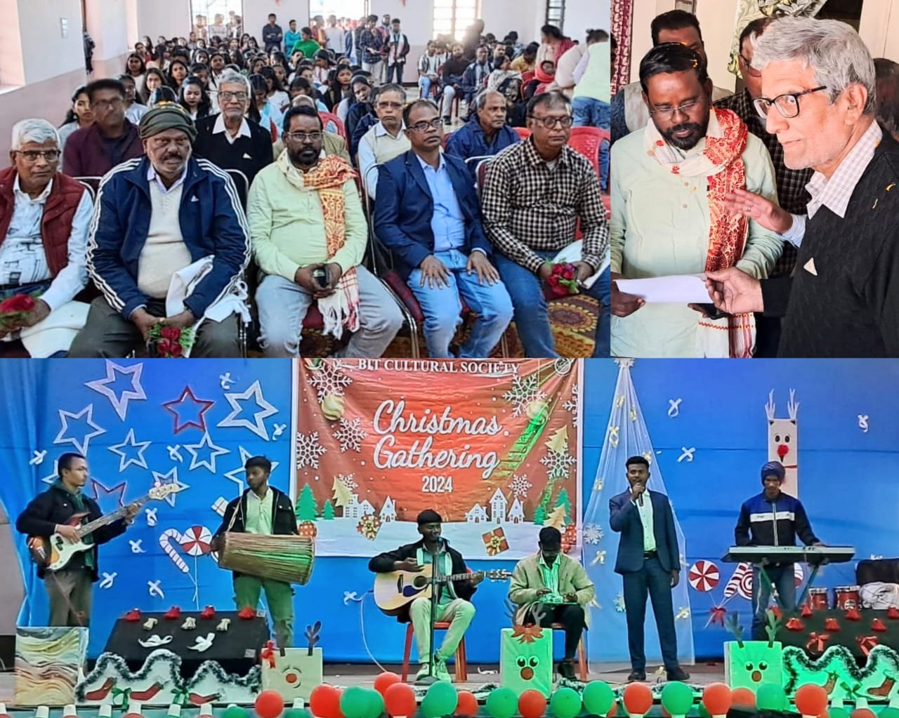 बी आई टी सिन्दरी की बी आई टी कल्चरल सोसायटी ने सेंट थेरेसा चर्च में आनंदमय और यादगार क्रिसमस सभा का आयोजन किया.. मुख्य अतिथि  विधायक  चन्द्रदेव महतो को जोरदार स्वागत किया गया…