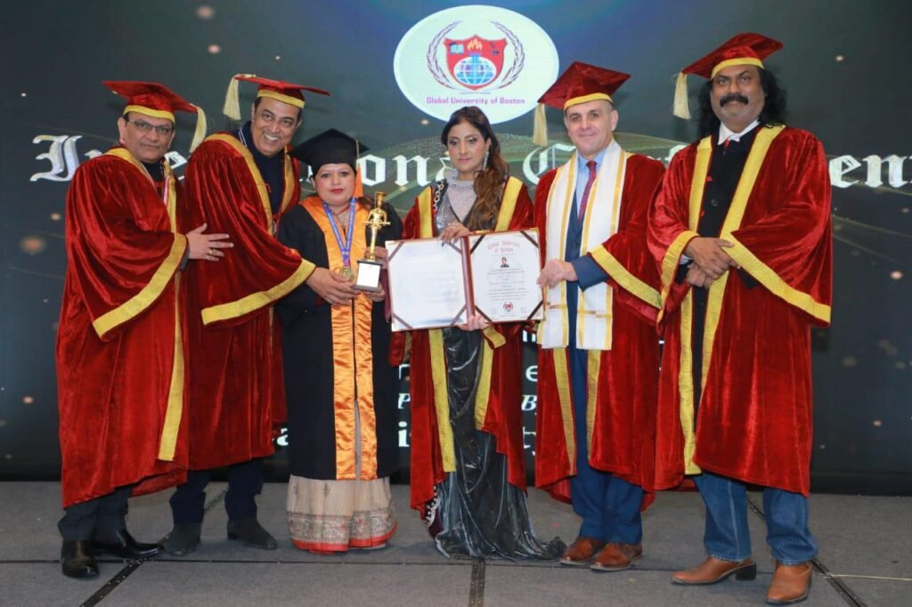 डॉ. पूजा को ग्लोबल यूनिवर्सिटी ऑफ़ बॉस्टन, अमेरिका द्वारा सोशल वर्क में मानद डॉक्टरेट की उपाधि से सम्मानित किया गया…