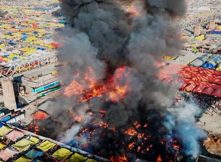 महाकुंभ मेला क्षेत्र में लगी आग…