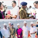 केंद्रीय इस्पात एवं भारी उद्योग मंत्री एच डी कुमार स्वामी एवं इस्पात एवं भारी उद्योग राज्य मंत्री भूपतिराजू निवासन वर्मा सिंदरी सेल टासरा ओपन कास्ट परियोजना का किया निरीक्षण…