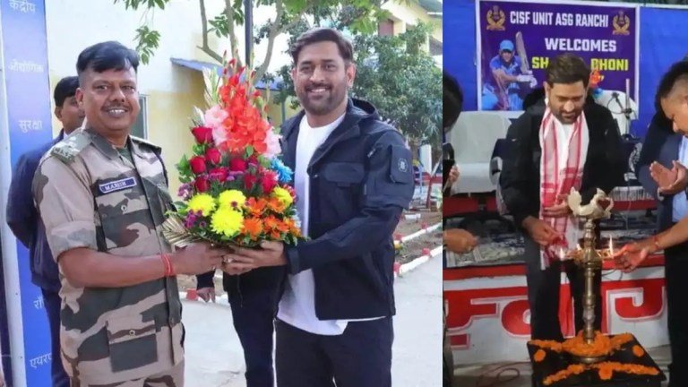 लेफ्टिनेंट कर्नल महेंद्र सिंह धोनी को सीआईएसफ कैंप में किया गया सम्मानित…