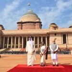 कतर के अमीर को गार्ड ऑफ ऑनर मिला, राष्ट्रपति भवन में औपचारिक स्वागत…