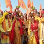 रामराज मंदिर वार्षिक महोत्सव सह श्रीराम महायज्ञ में भव्य कलश शोभा यात्रा। “राम” नाम के नारे से क्षेत्र हुआ भक्तिमय..