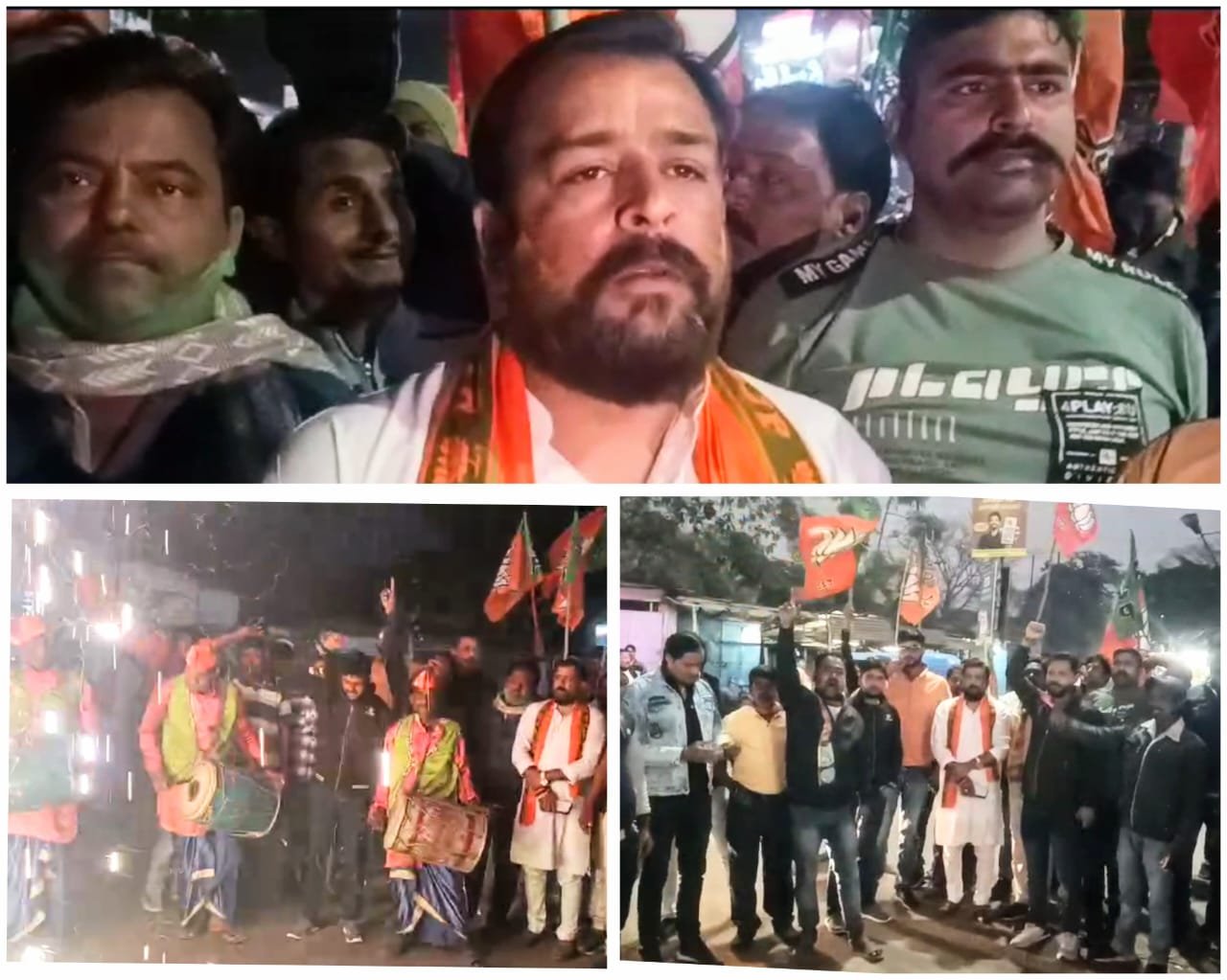 दिल्ली में भाजपा के जीत की खुशी में सिंदरी में उड़े अबिर व खुब किया गया आतिशबाजी मिठाईयां भी बांटी गई…