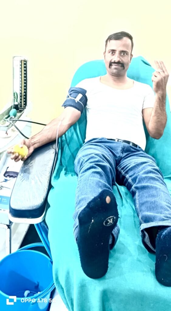 समाजसेवी शीतल दत्ता ने अपने जीवन का 39 वन रक्तदान कर 7 महीना के बच्चे को किया मदद…