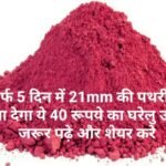 सिर्फ 5 दिन में 21MM की पथरी को गला देगा ये 40 रूपये का घरेलु उपाय! जरूर पढ़े़ और करें शेयर…