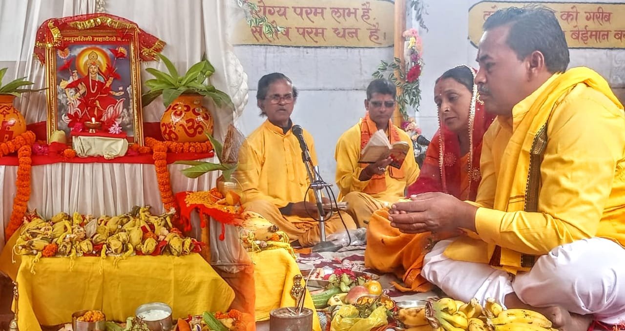 सिंदरी गायत्री ज्ञान मंदिर के प्रांगण में माता मथुरासिनी की पूजा सम्पन्न हुआ…