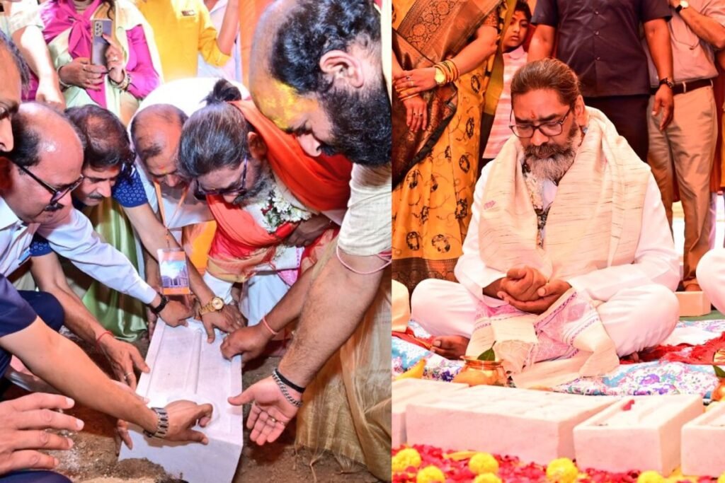झामुमो के केंद्रीय महाधिवेशन से पूर्व सीएम हेमंत सोरेन ने रखी तपोवन मंदिर की आधारशिला, भीमराव आंबेडकर को किया नमन…