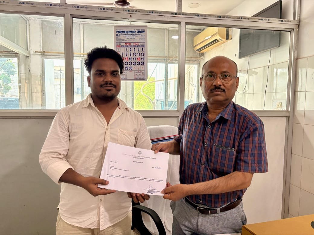 रक्तदान को ले बीबीएमकेयू का छात्र सरफराज हुआ सम्मानित…