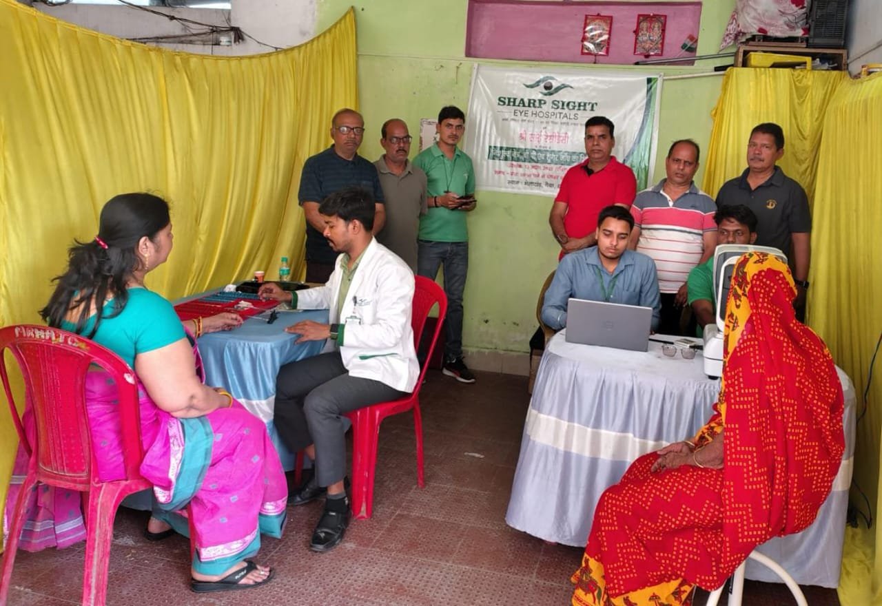 आई चेकअप शिविर शार्प साइट आई हॉस्पिटल द्वारा आयोजित…