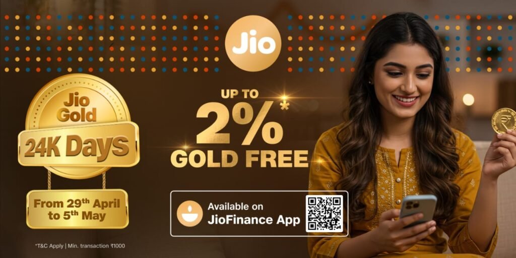अक्षय तृतीया पर ‘जियो गोल्ड 24K डेज़’ के दौरान हर खरीददारी पर मिलेगा 2% तक मुफ़्त सोना…