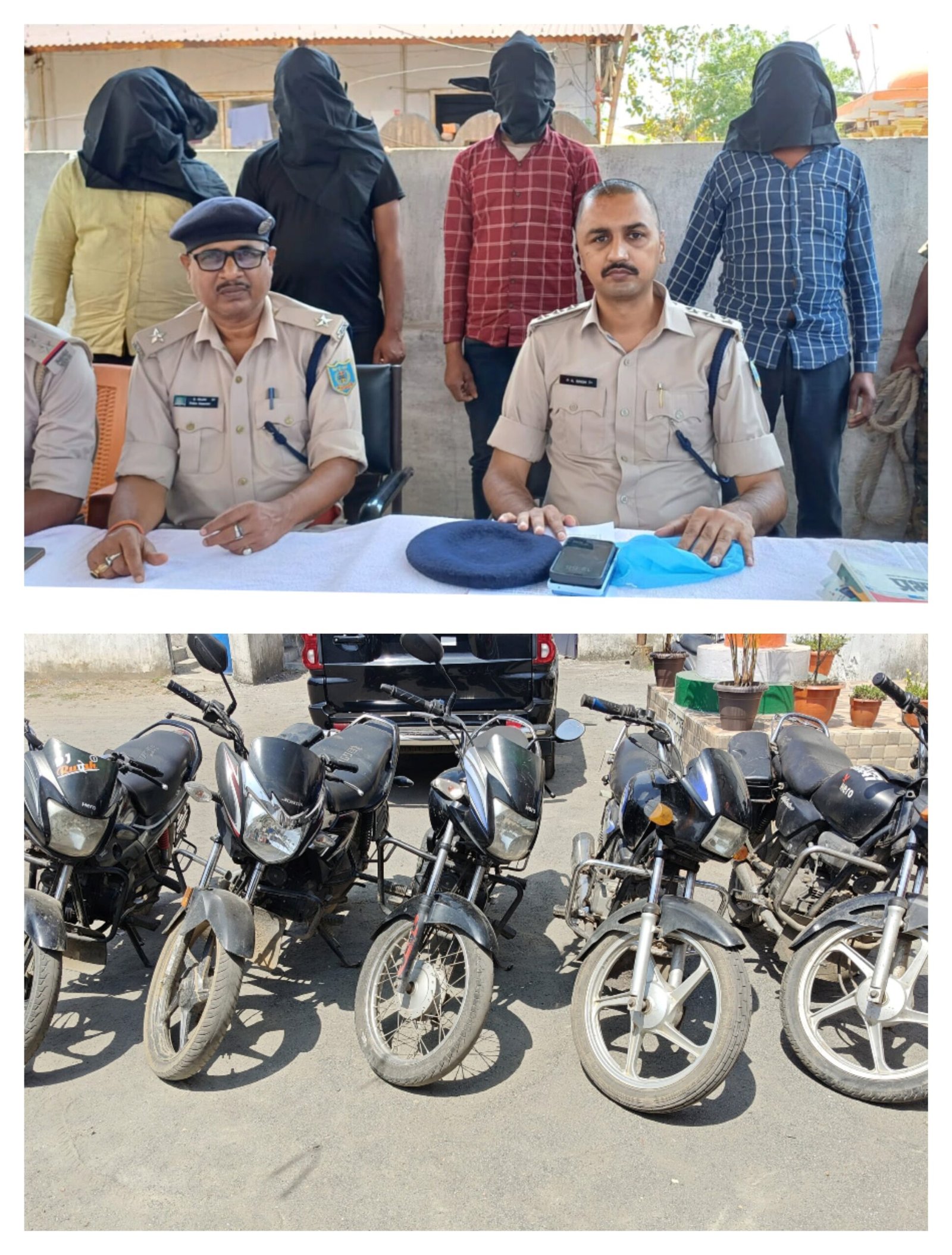 वाहन चेकिंग के क्रम में 04 बाइक चोरी गिरफ्तार…