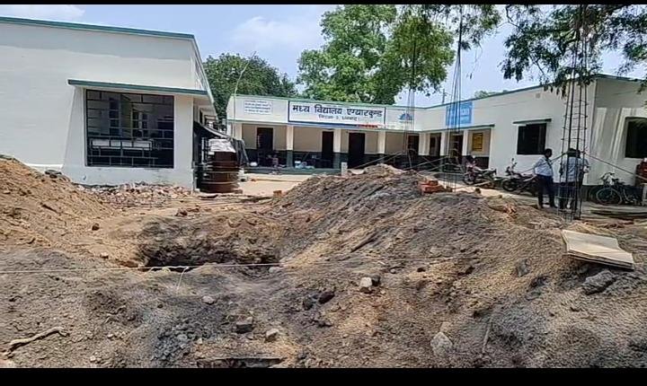 मध्य विद्यालय एग्यारकुंड में बन रहा फोर एसीआर भवन में अनियमितता का आरोप, ग्रामीणों ने कराया काम बंद…