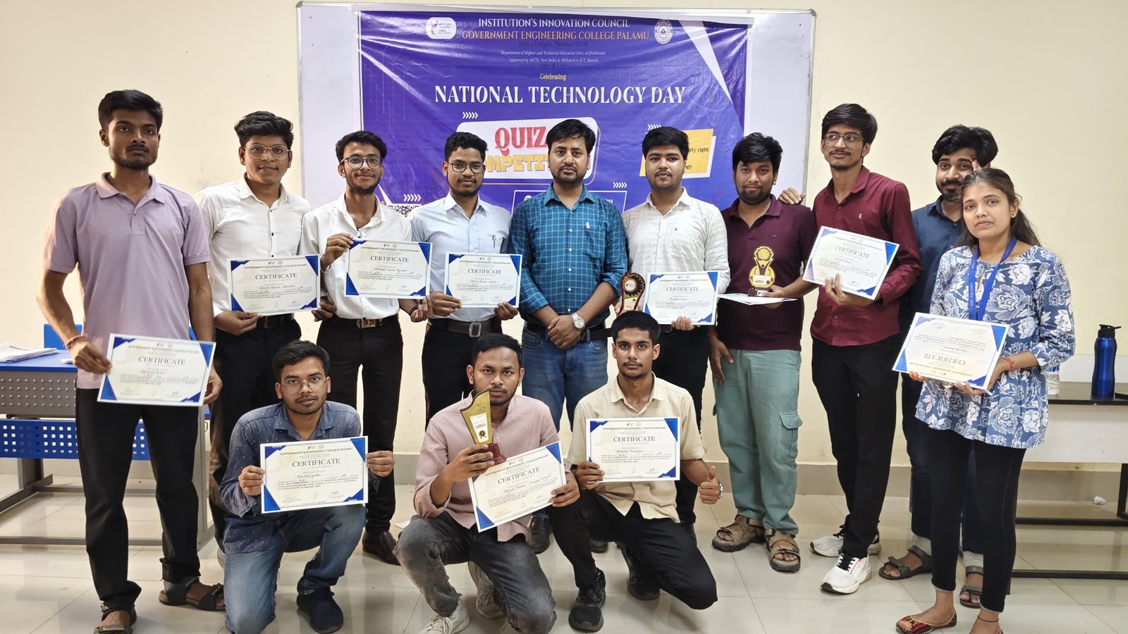 गवर्नमेंट इंजीनियरिंग कॉलेज पलामू में “इनोवेशन एंड एंटरप्रेन्योरशिप” पर आधारित क्विज़ प्रतियोगिता का आयोजन…