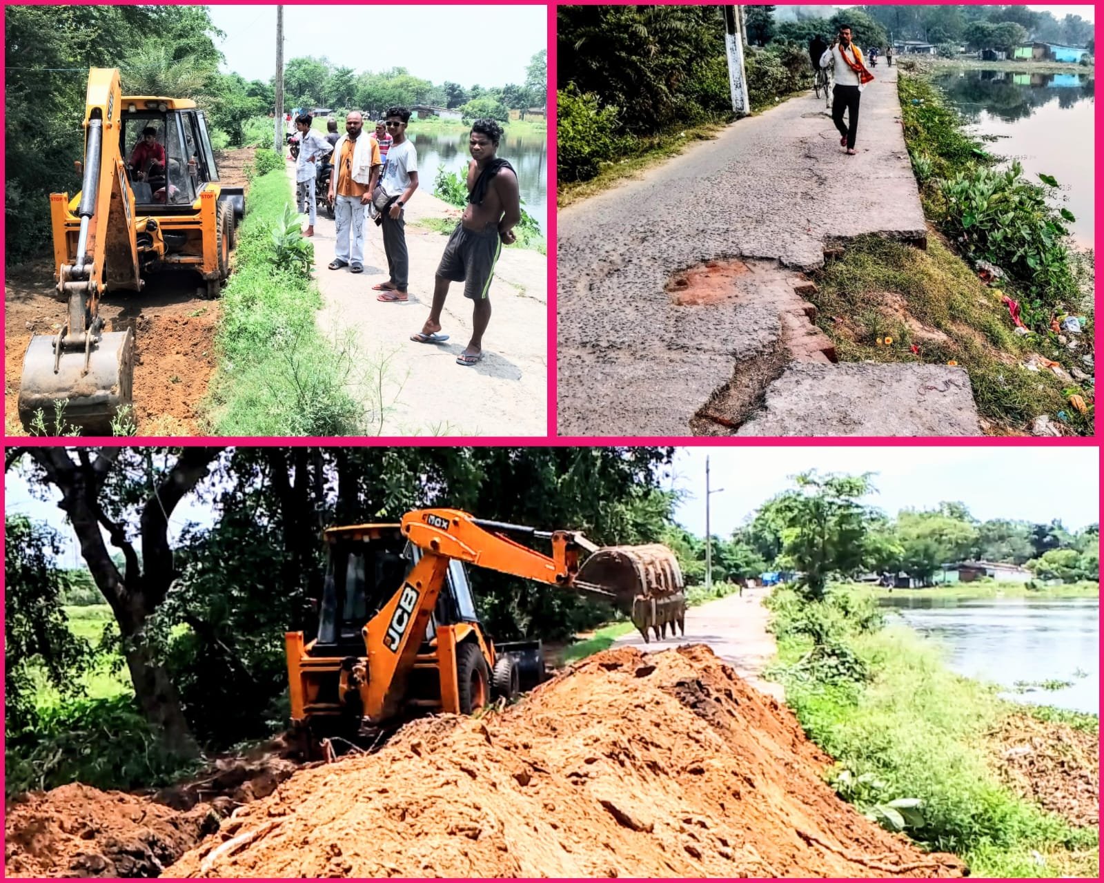 धनबाद नगर निगम द्वारा सिंदरी गुरूद्वारे के समीप शहरपुरा से आई एम टाइप को जोड़ने वाली तालाब से सटे पी सी सी सड़क का काम हुआ चालू…