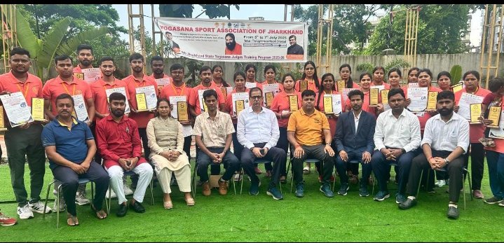 6वां झारखण्ड राज्य योगासना तकनीकी पदाधिकारी प्रशिक्षण वर्ग सम्पन्न.