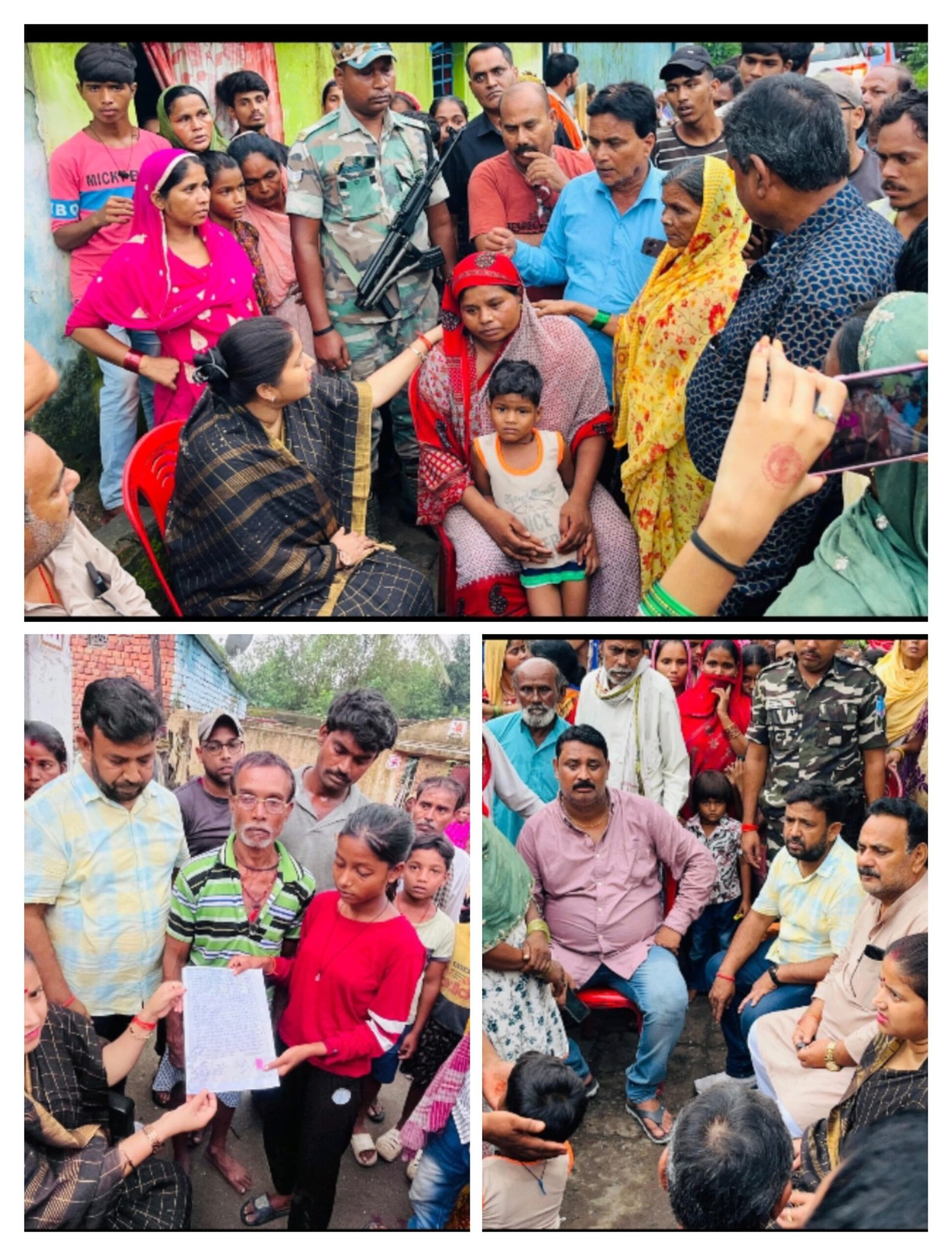 सड़क हादसे में दो लोगों मौत की खबर मिलते ही झरिया विधायक पीड़ित परिवारों से मिली..