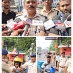 धनबाद में जरूरतमंद बाइक चालकों को मुफ्त हेलमेट का वितरण..