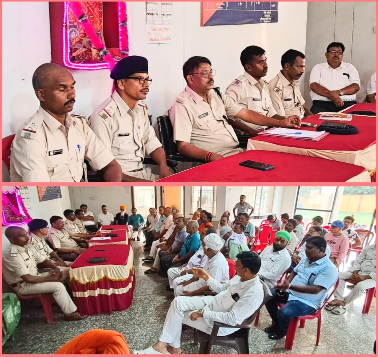 दुर्गा पूजा, रावण दहन व जुलूस को लेकर सिंदरी थाना परिसर में हुई शांति समिति की बैठक…