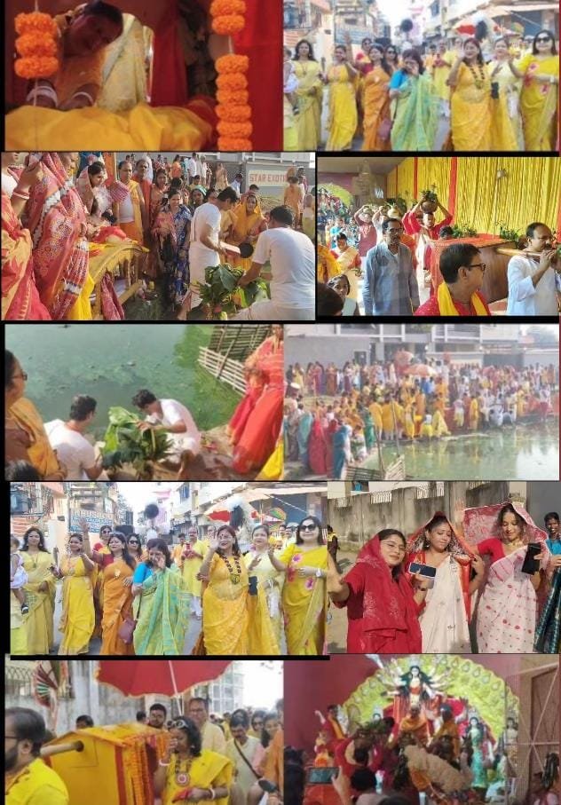 दुर्गा पूजा मंडपों में कोलाबऊ की स्थापना के साथ हुआ महासप्तमी का शुभारंभ…