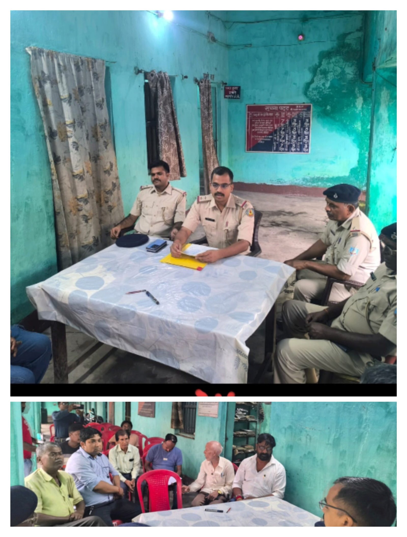 दुर्गा पूजा पर्व को लेकर घनुडीह ओपी परिसर मे शांति समिति की बैठक हुई संपन्न..