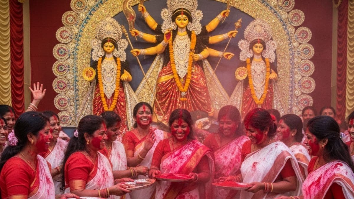 दुर्गा पूजा पर क्यों निभाई जाती है सिंदूर खेला की रस्म? जानें सदियों पुराने इस रिवाज का महत्व….