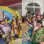 मां की विदाई के वेला में सुहागिन महिलाओं द्वारा सिंदूर खेला का आयोजन एक दूसरे को सिंदूर लगाकर परिवार के सुख-समृद्धि का लिया आशीर्वाद…