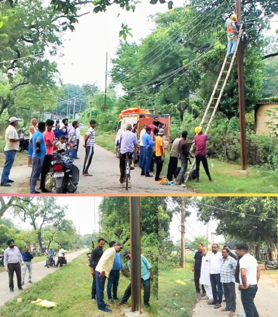 सिंदरी जय माता दी मंदिर के समीप विधुत के लगे लोहे के पोल के नीचे से निकल रहे धुआं से लोगों में दहशत प्रेस के लोगों ने दी विधुत विभाग को सूचना स्थिति की जानकारी मिलते कांग्रेस नेता संतोष चौधरी भी पहुंचे…
