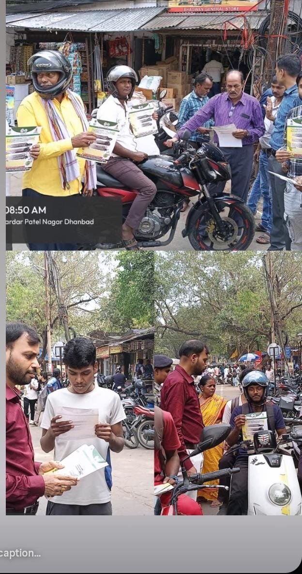 DTO के निर्देश पर धनबाद में “रफ्तार घटाओ सुरक्षा बढ़ाओ” के तहत वाहनों के ओवर स्पीड को लेकर चला जागरूकता अभियान…