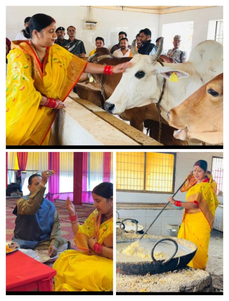 झरिया विधायक रागिनी सिंह ने श्री गंगा गौशाला पहुंच किया गौ पूजन…