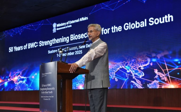 जैविक हथियारों पर मजबूत वैश्विक बायोसेक्योरिटी ढाँचा बनाने की आवश्यकता: विदेश मंत्री…