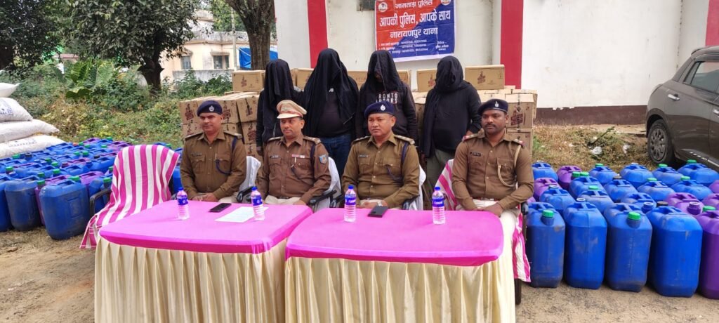 जामताड़ा पुलिस को मिली बड़ी कामयाबी: नकली विदेशी शराब से भरा कंटेनर जब्त, चार तस्कर गिरफ्तार…