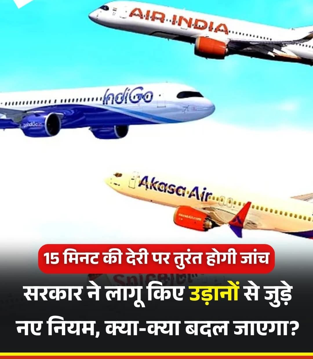 इंडिगो क्राइसिस के बाद बदला नियम..अब 15मिनट से ज्यादा फ्लाइट में देरी होने पर होगी जांच…