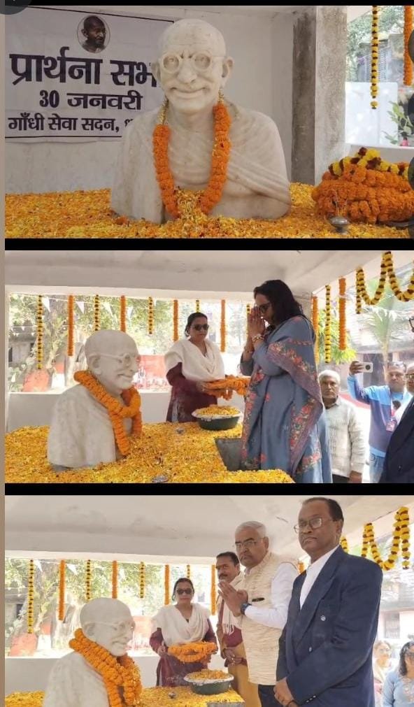 राष्ट्रपिता महात्मा गांधी के पुण्यतिथि पर लोगों ने दी श्रद्धांजलि…