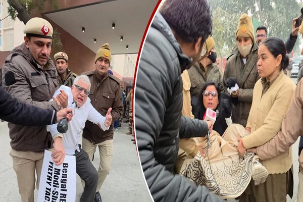 आई-पैक पर ईडी रेड का मामला : TMC ने खोला मोर्चा, दिल्ली में अमित शाह के ऑफिस के बाहर प्रदर्शन…