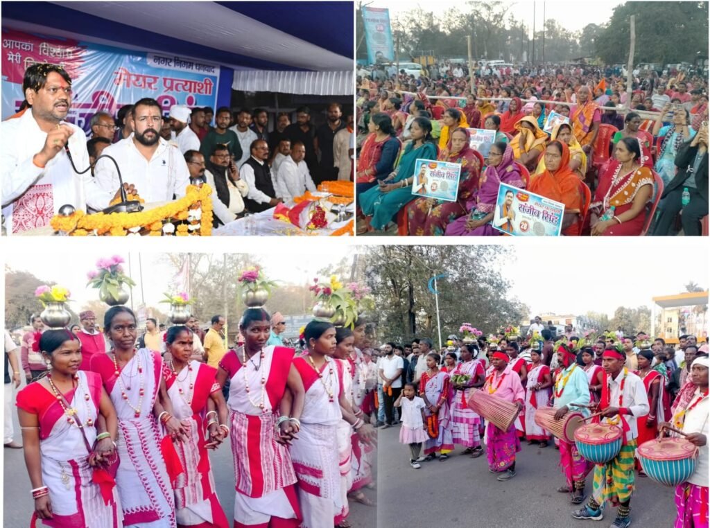 धनबाद मेयर प्रत्याशी संजीव सिंह ने किया भव्य रोड शो और जनसभा…