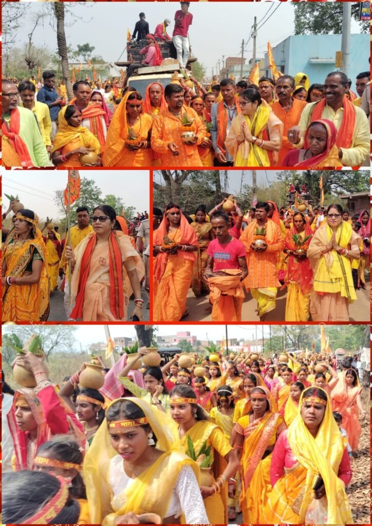 श्री श्री 1008 शिव शक्ति पांच दिवसीय महायज्ञ के पावन अवसर पर निकाला गया भव्य कलश यात्रा…