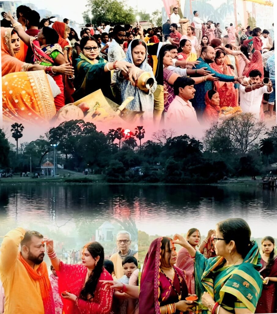 बुधवार को प्रातः उगते सूरज को अर्घ्य देकर हुआ चार दिवसीय छठ पूजा का समापन…