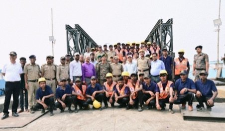विक्रमशिला सेतु पर बीआरओ का बड़ा कारनामा, 170 फीट लंबा बेली ब्रिज तैयार, जल्द बहाल होगी आवाजाही…