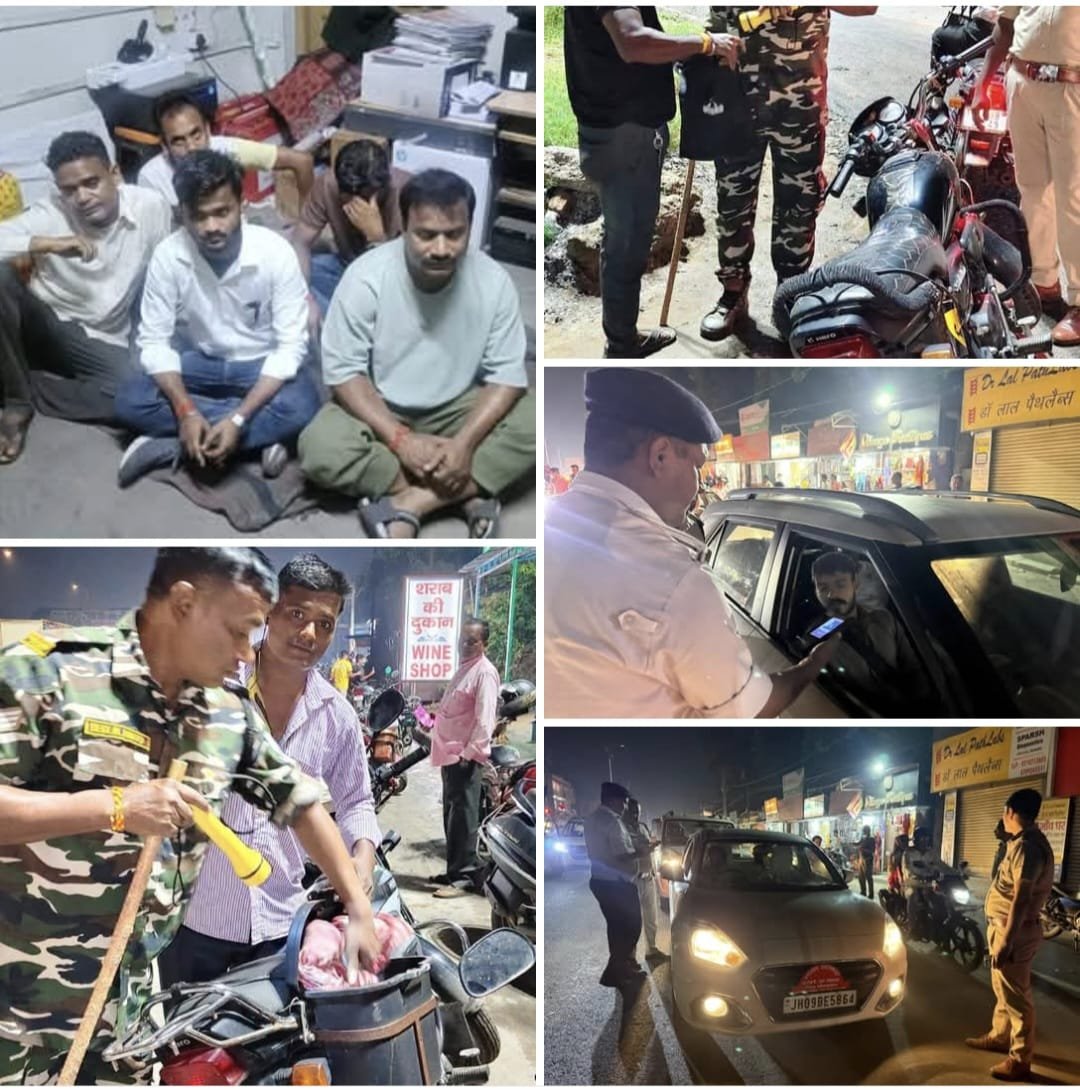 धनबाद में पुलिस का विशेष अभियान, अड्डाबाजी और शराब पीते 38 लोग गिरफ्तार…