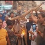 रागिनी सिंह के समर्थन में सड़क पर उतरे समर्थक, झरिया में श्रवण राय का पुतला दहन…