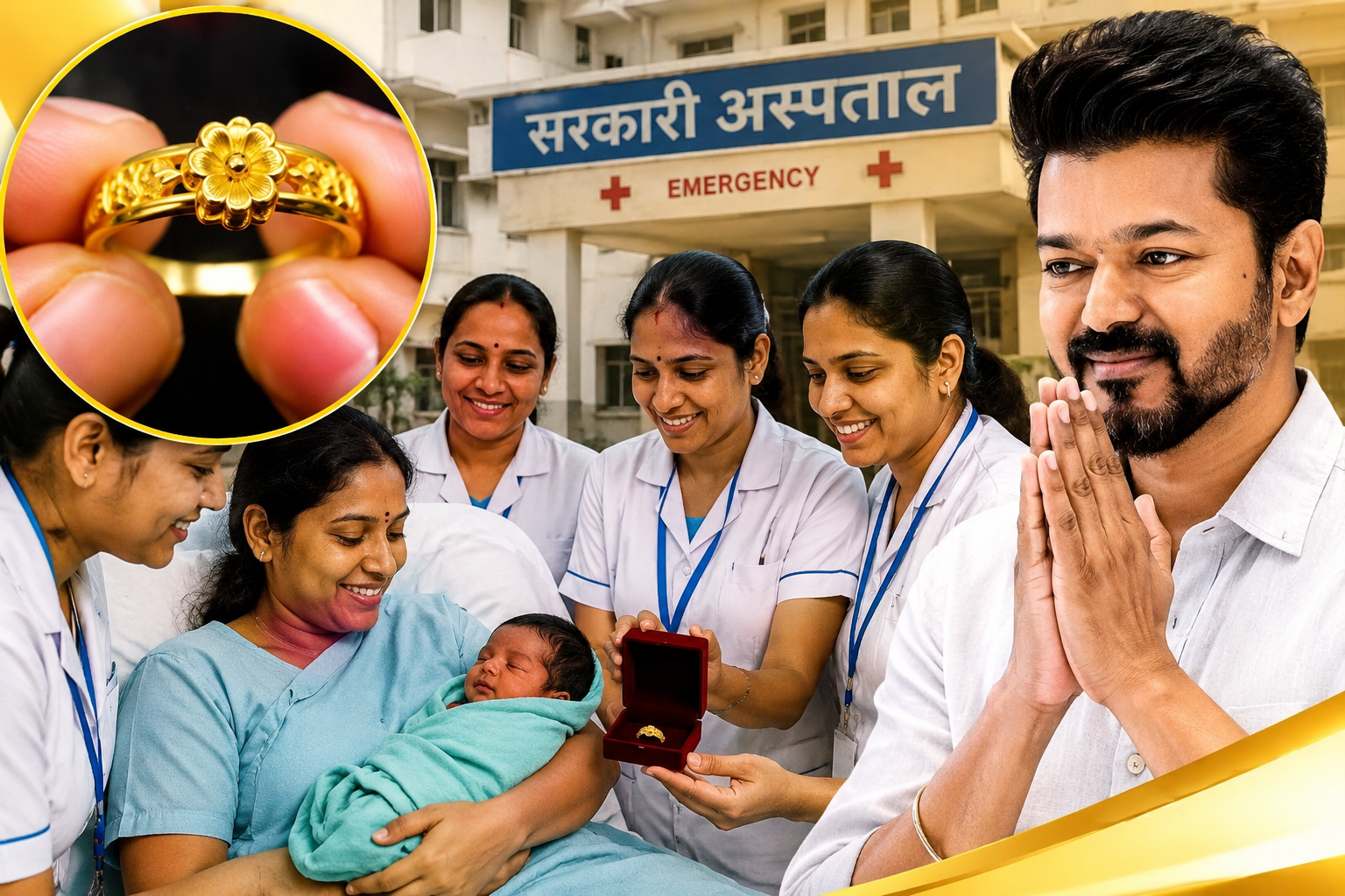 सरकारी अस्पताल में जन्म लेने वाले हर नवजात को मिलेगी सोने की अंगूठी, सरकार का बड़ा ऐलान