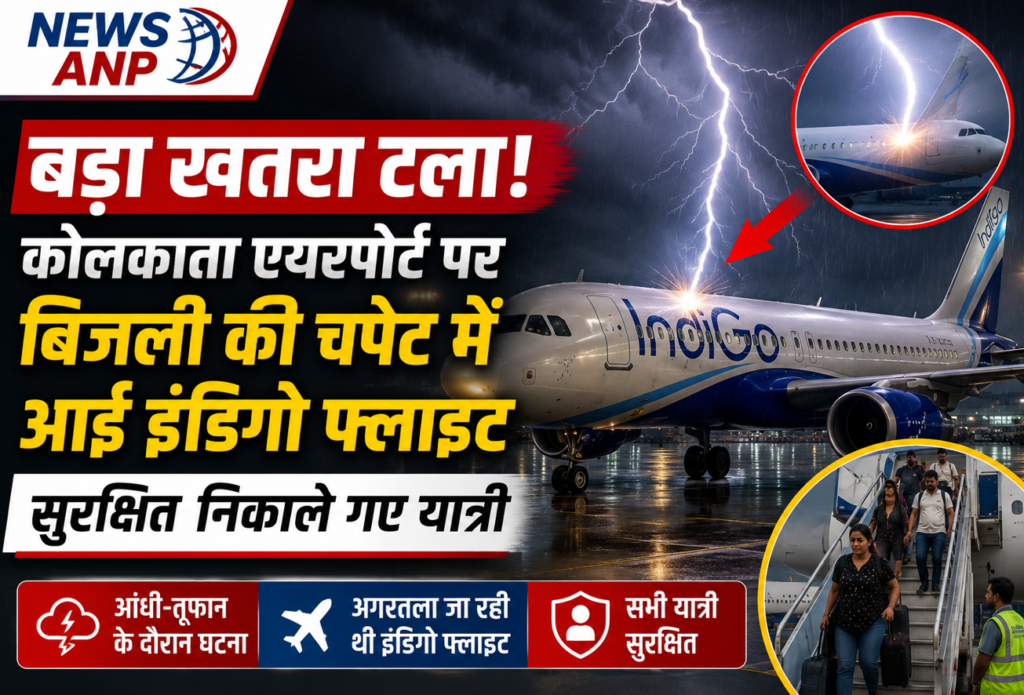 बड़ा खतरा टला! कोलकाता एयरपोर्ट पर बिजली की चपेट में आई इंडिगो फ्लाइट, सुरक्षित निकाले गए यात्री