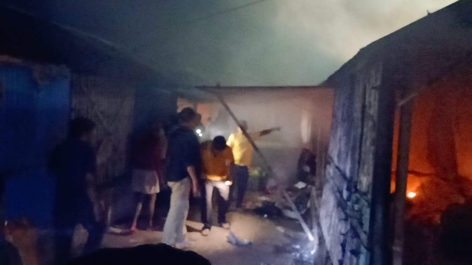 West Bengal: A massive fire broke out in Rupnarayanpur market at midnight, burning down over 20 shops.